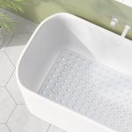 Shower Mat Non Slip 40 x 16 Inches, Shower Stall Mats with Suction Cups and Drain Holes, Non Slip Bath Mat for Tub for Elderly & Kids, Clear - Image 2