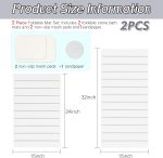 2 Pack Foldable Stone Bath Mats, White Super orbent Diatomaceous Earth Bath Rug, Non-Slip Shower Mat, Quick-Drying Bath Rug and Drying Mat for Tub and Shower - Image 2