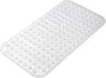 Bath Tub Mat, Medium Size 27.6 x 15 Inches Non-Slip Shower Mats with Suction Cups and Drain Holes, Bathroom Bathtub Mats Machine Washable (Clear)