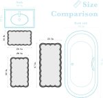 Luxury Microfiber Bathroom Rugs, Beige Sand Scalloped Bath Rug Boho Farmhouse Cute Aesthetic Preppy Bath Mat for Bathroom, Tub, Floor Carpet, Sink, Shower, Anti Slip, orbent, 26x16 - Image 2