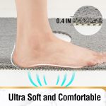 Square Shower Mat, 24 x 24 Inch Non Slip Bath Mat for Tub, Soft  Loofah Bathtub Mats with Drain Holes, Quick Drying Bathroom Stall Floor Mat, Bathroom Accessories Without Suction Cup, Grey - Image 2